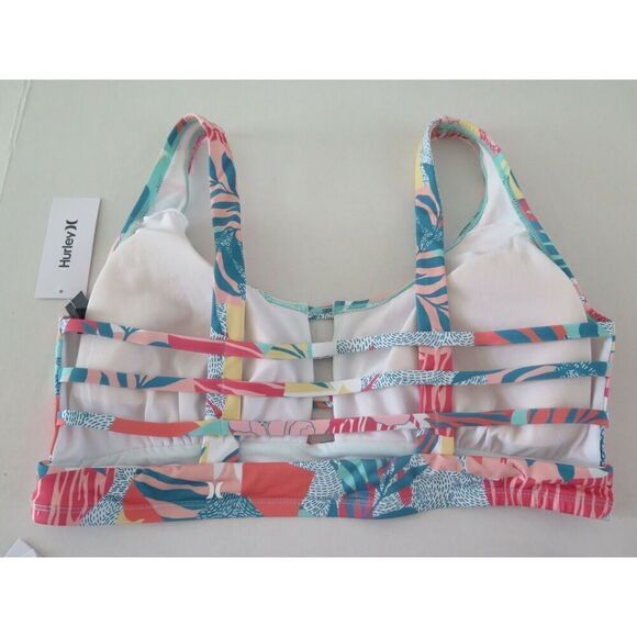 Hurley HRXP22038 Women's Sz 2XL Tropical Design 2-Piece High Waisted Bikini Set - Picture 4 of 7